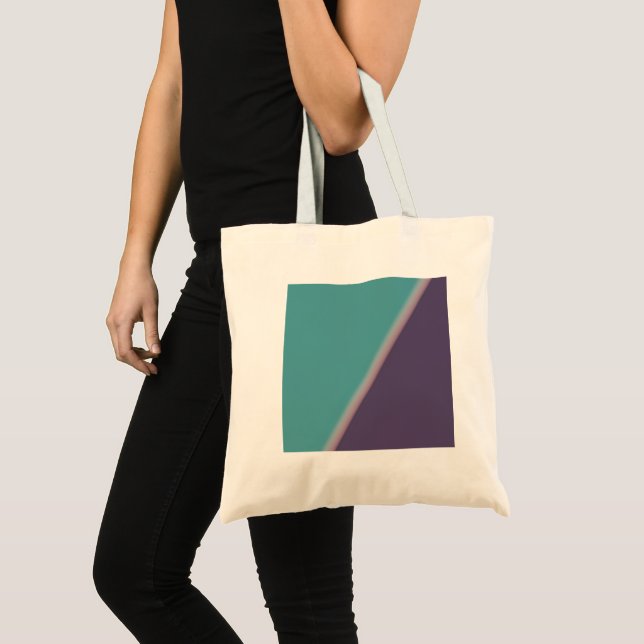 Tote Bag Art Abstrait Turquoise violet (Devant (produit))