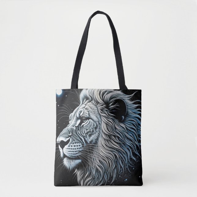 Tote Bag Art Ai de nuit du Lion Céleste (Devant)
