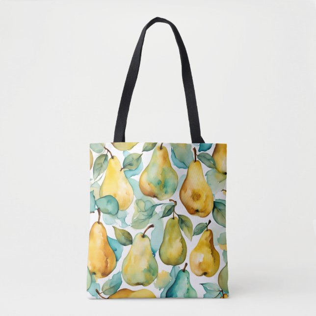 Tote Bag Art aquarelle poires  (Devant)