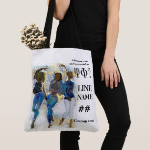 Tote Bag Art bleu de la sororité HBCU
