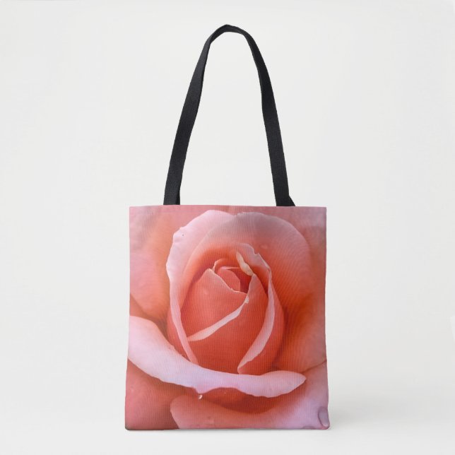 Tote Bag Art botanique romantique Rose Imprimer (Devant)