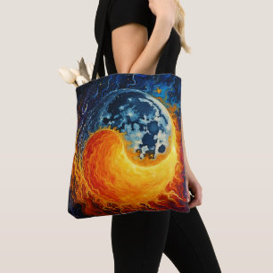 Tote Bag Art Celestial Yin Yang