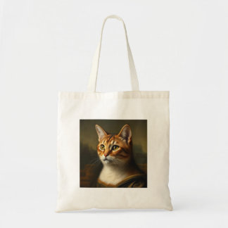 Tote Bag Art Chat Fourre-tout Mona Lisa Starry Nuit étoilée