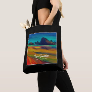 Tote Bag Art côtier coloré du Cap Sebastian Oregon