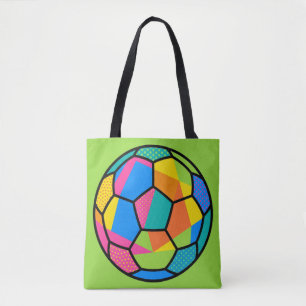 Tote Bag Art de ballon de football géométrique Pop Art