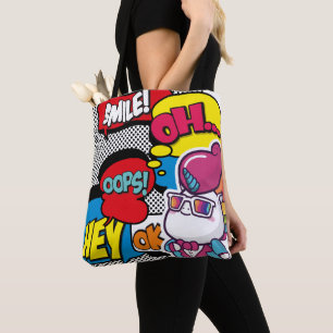 Tote Bag Art de bruit comique multicolore drôle de licorne