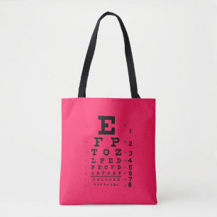 Tote Bag Art de bruit d'ophthalmologie : Rétro rose de