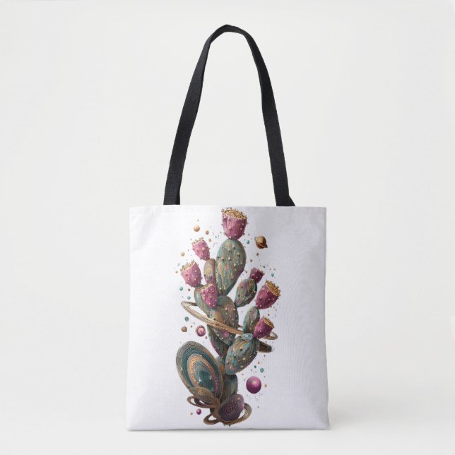 Tote Bag art de cactus du désert cosmique  (Devant)