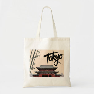 Tote Bag Art de calligraphie vintage du temple de Tokyo Jap