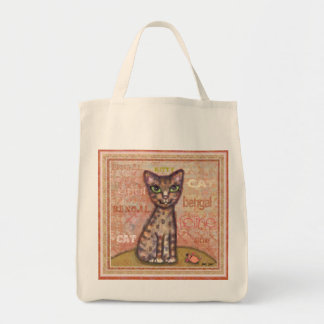 Tote Bag Art de chat du Bengale