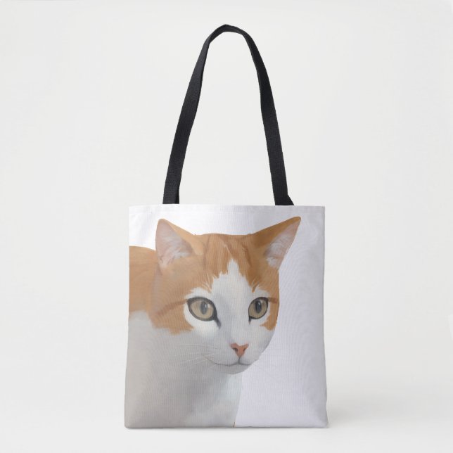 Tote Bag Art de chat roux adorable (Devant)