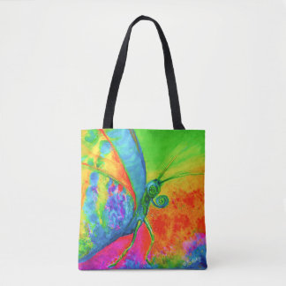 Tote Bag Art de floraison - ACHATS de papillon avec