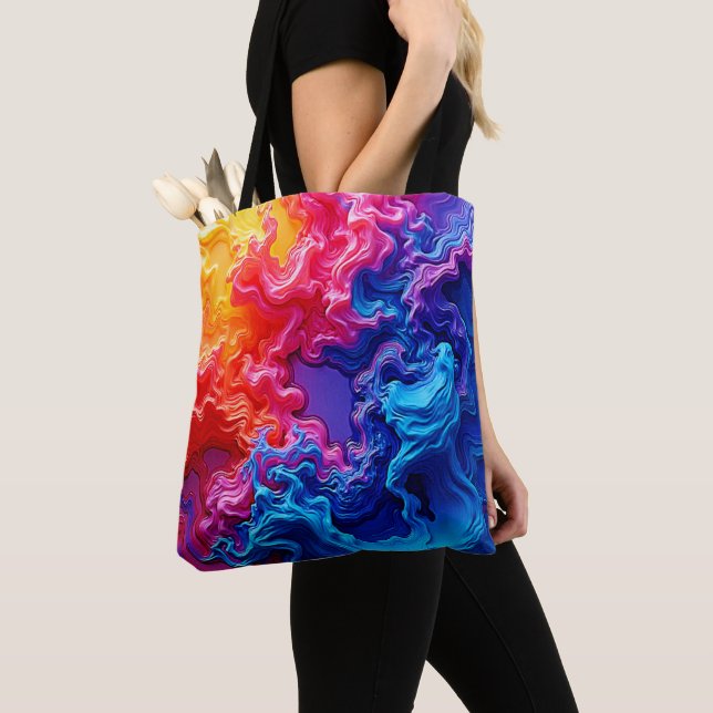 Tote Bag Art de fusion colorimétrique (De près)