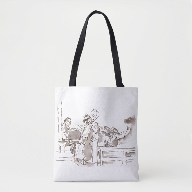 Tote Bag art de groupe de jazz (Devant)