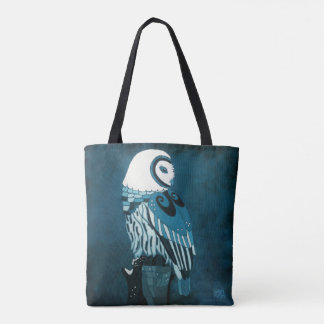 Tote Bag Art de hibou de clair de lune