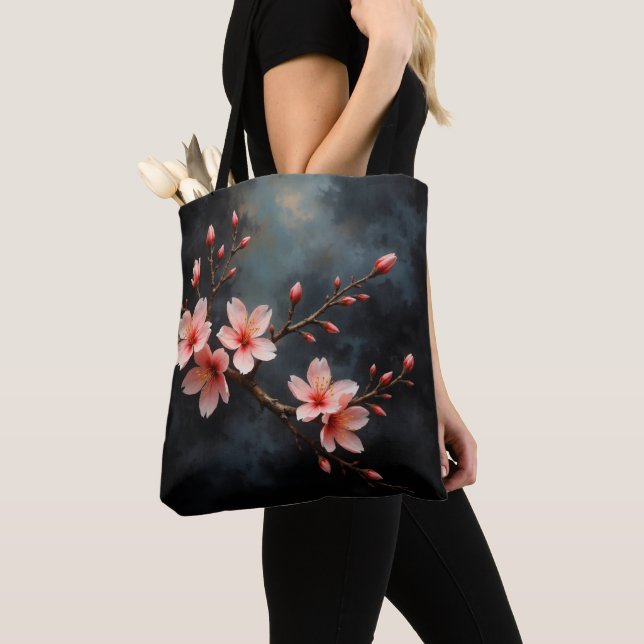 Tote Bag Art de la fleur de pêcher vietnamienne (De près)