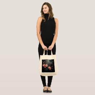 Tote Bag Art de la fleur de pêcher vietnamienne