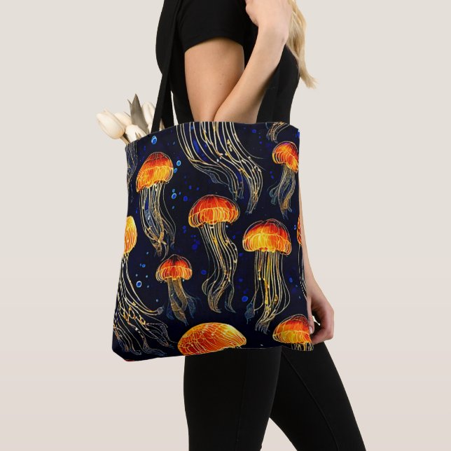 Tote Bag Art de la méduse marine (De près)