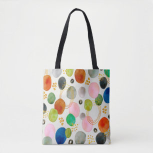 Tote Bag Art de la Parties scintillant d'or de galets Abstr