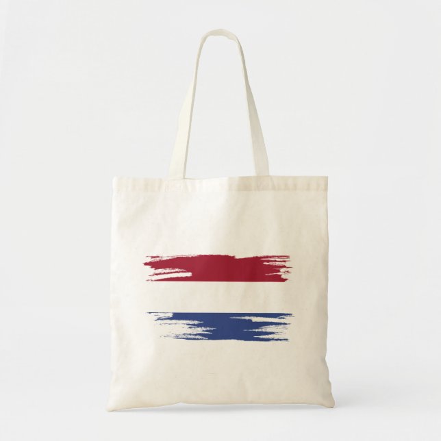 Tote Bag Art de la pinceau de drapeau Pays-Bas (Devant)