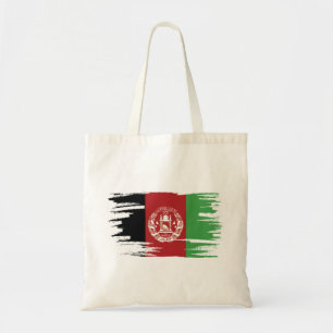 Tote Bag Art de la pinceau du drapeau afghan