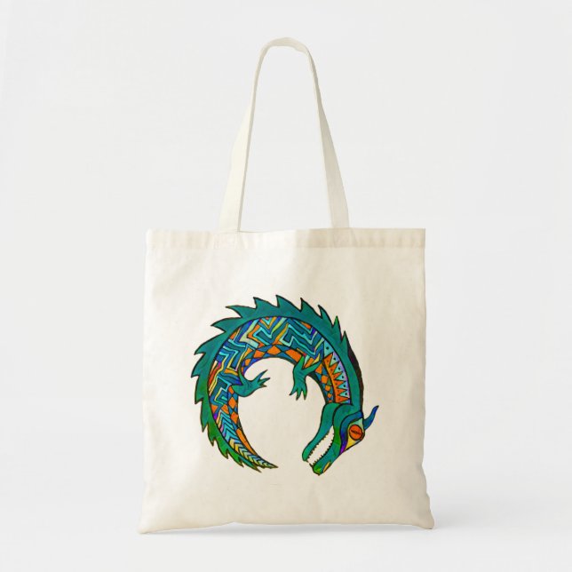 Tote Bag Art de l'alligator tribal (Devant)