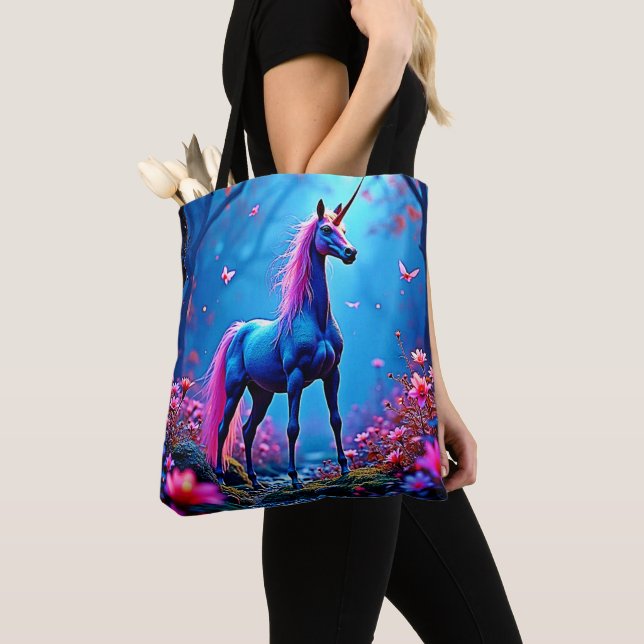 Tote Bag Art de licorne de fantasy mystique (De près)