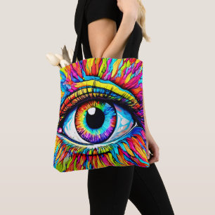 Tote Bag Art de l'œil vibrant