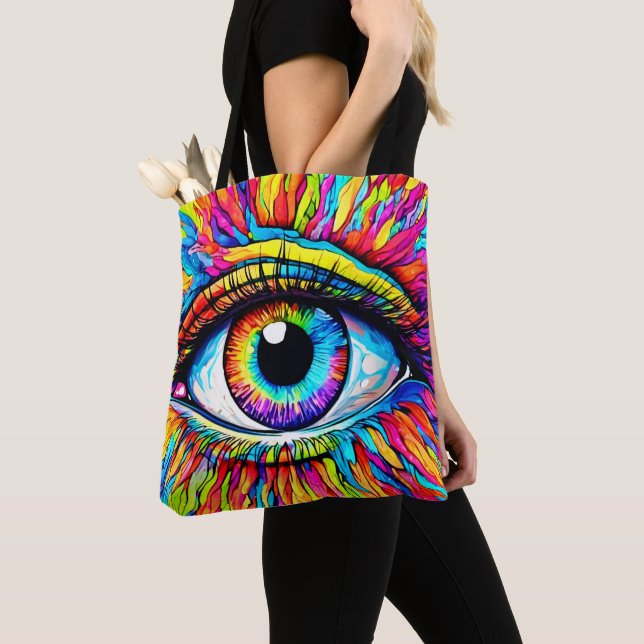 Tote Bag Art de l'œil vibrant (De près)
