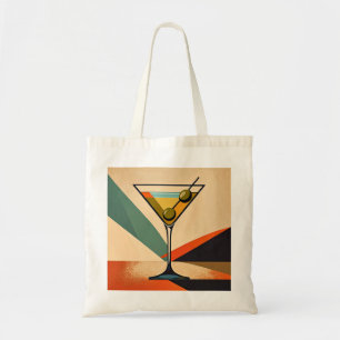 Tote Bag Art de Martini en bloc de couleur moderne du milie