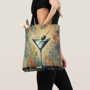 Tote Bag Art de martini en techniques mixtes du milieu du s