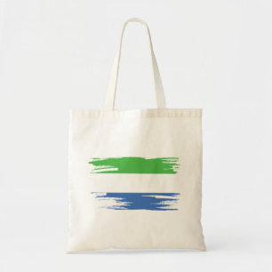 Tote Bag Art de pinceau du drapeau de la Sierra Leone