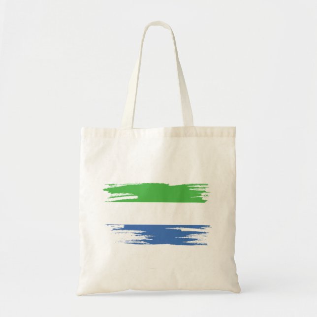 Tote Bag Art de pinceau du drapeau de la Sierra Leone (Devant)
