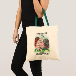 Tote Bag Art de pochette de graines vintage, fleurs de jard