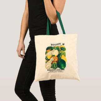 Tote Bag Art de pochette de graines vintage, gourdes mixtes