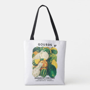 Tote Bag Art de pochette de graines vintage, gourdes mixtes