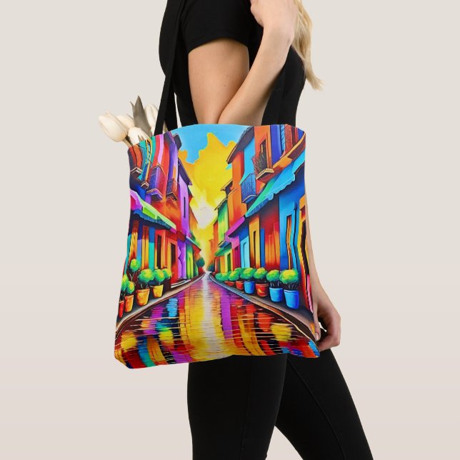 Tote Bag Art de rue coloré (De près)
