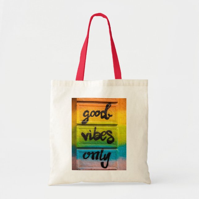 Tote Bag Art de rue Good Vibes (Devant)