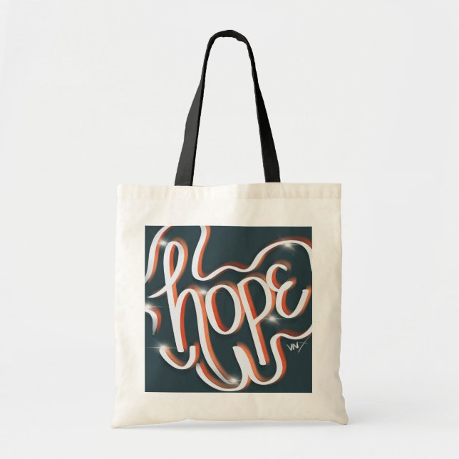 Tote Bag Art de rue néon d'espoir (Devant)