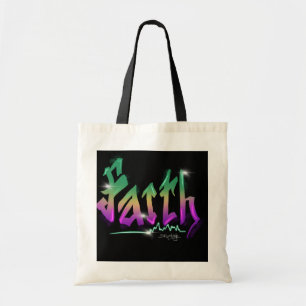 Tote Bag Art de rue urbain néon de foi