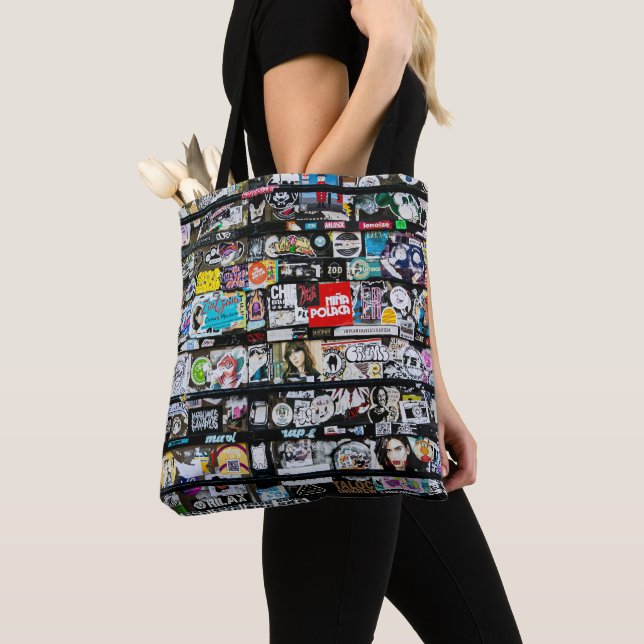 Tote Bag Art de sticker urbain (De près)