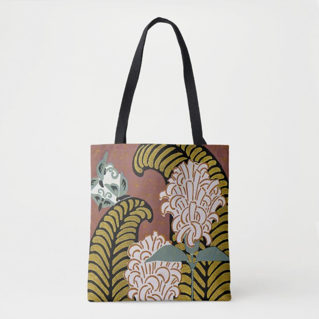 Tote Bag Art Déco Design #3 Floral (Devant)