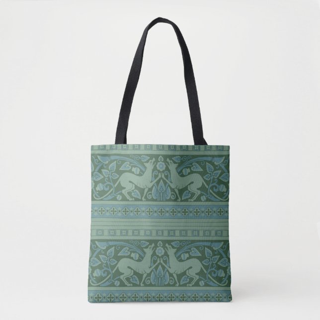 Tote Bag Art Déco Nouveau Chien Nature Motif animal (Devant)
