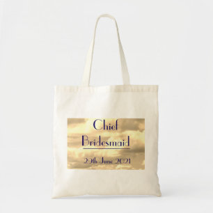 Tote Bag Art Déco Sepia Cloud Chef Bridesmaid