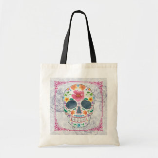 Tote Bag Art Décoré du crâne de sucre Fourre-tout
