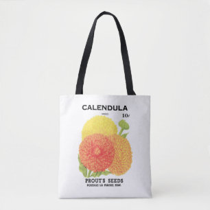 Tote Bag Art des étiquettes de paquets de graines vintage, 