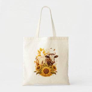 Tote Bag Art Dessin De Tournesol De Vache Cute