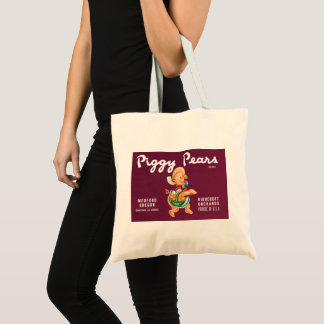 Tote Bag Art d'étiquette de caisse de fruits vintage avec d
