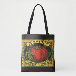 Tote Bag Art d'étiquette de caisse de fruits vintage, tomat