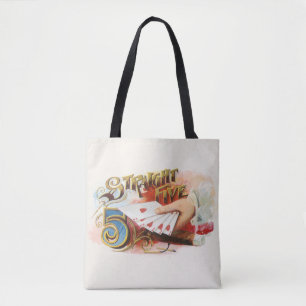 Tote Bag Art d'étiquette de cigare vintage Straight Flush a